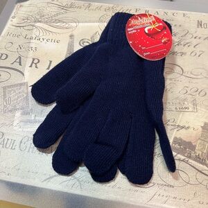 Angelina Navy Blue Stretch Gloves